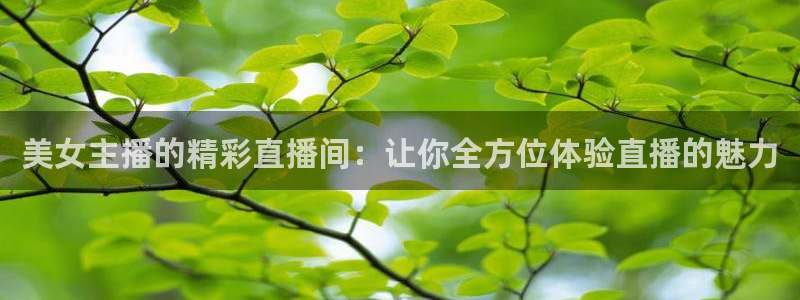 足球直播小九直播在线观看：美女主播的精彩直播间：让你全方位体验直播的魅力