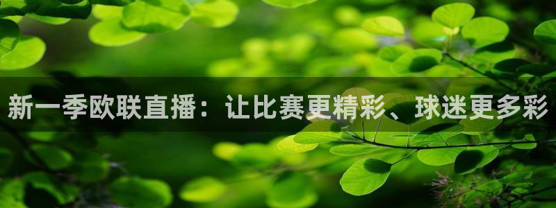 小九乐悠直播nba：新一季欧联直播：让比赛更精彩、球迷更多彩